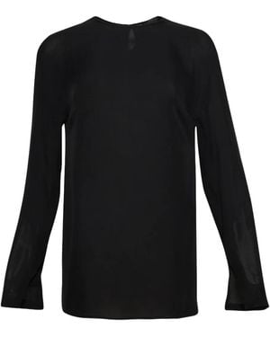 Wardrobe NYC Doorzichtige Blouse Met Split - Zwart