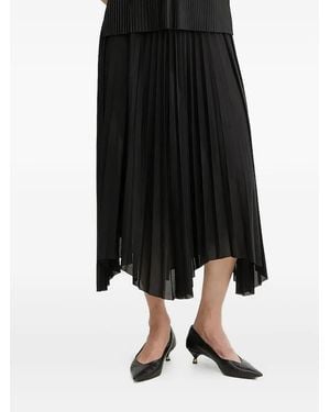 BOSS Pleated Asymmetric Midi Skirt - Black