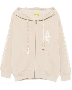 Al Ain Leopard Graphic Cardigan - Natural