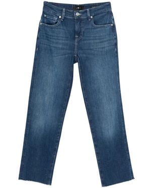 7 For All Mankind Five-Pockets Straight Jeans - Blue