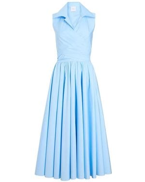 Patou Draped Midi Dress - Blue