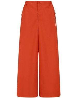 Lacoste Wide-Leg Track Pants - Red