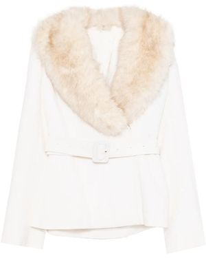 Saiid Kobeisy Fur-Trimmed Jacket - White