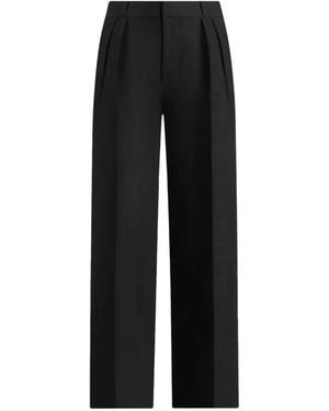 Manière De Voir Julie Twin-Pleated Tailored Trousers - Black