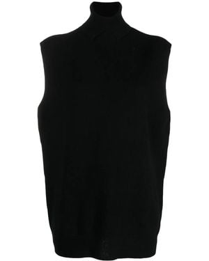 Vanisé Maglione A Collo Alto Smanicato - Nero