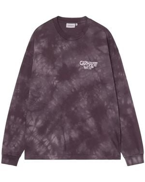 Carhartt L/S Radiate Tie-Dye Long-Sleeve Sweatshirt - Purple