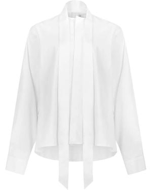 Douuod Antimonio Blouse Met Afneembare Kraag - Wit
