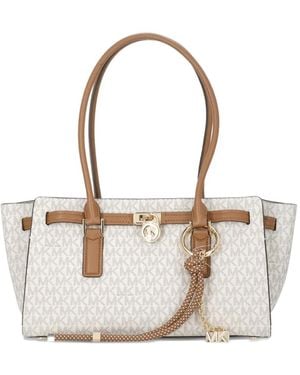 MICHAEL Michael Kors Small Hamilton Moderne Shoulder Bag - White