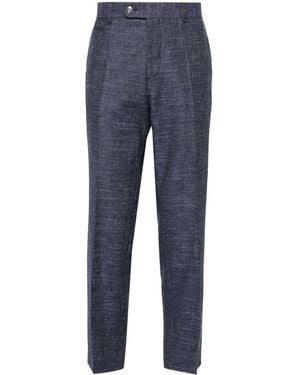 BOSS Tweed Cropped Pants - Blue