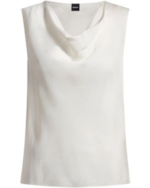 BOSS Satin Top - White