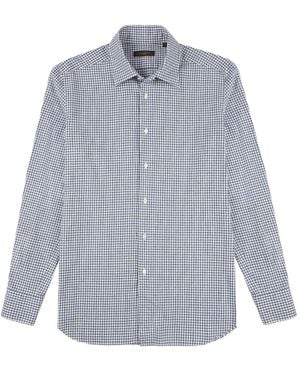 Glanshirt Kariertes Flanellhemd - Grau