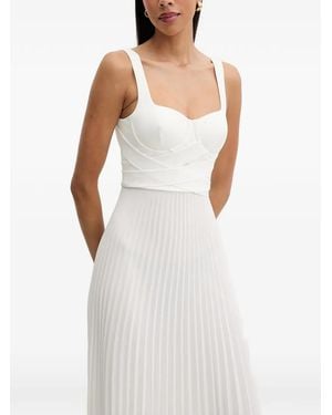 Patrizia Pepe Pleated Maxi Dress - White