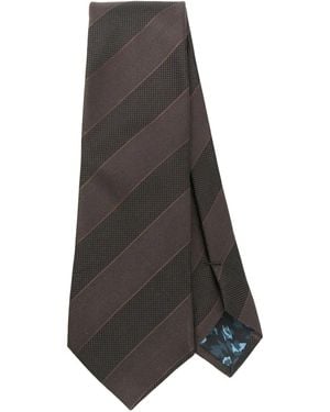Paul Smith Cravate À Rayures - Gris