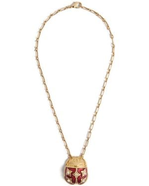 La DoubleJ Collier Lady Scarab - White