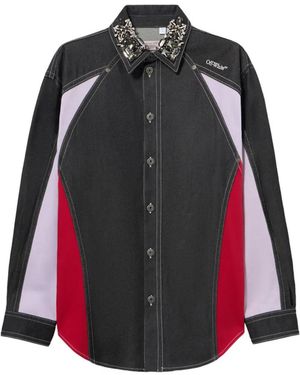 Off-White c/o Virgil Abloh Veste À Cristaux Et Design Color-Block - Black