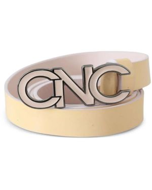 CoSTUME NATIONAL Cnc-Logo Leather Belt - Natural