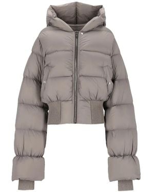 Rick Owens Cinched Hooded Jacket - Gray