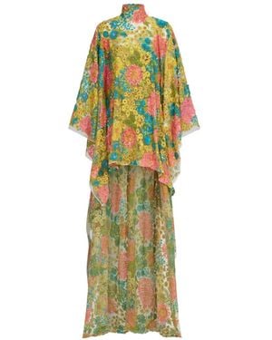 Taller Marmo Graham Kaftan Floral Dress - Metallic