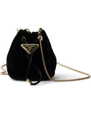Prada Mini-Tasche Aus Samt - Schwarz