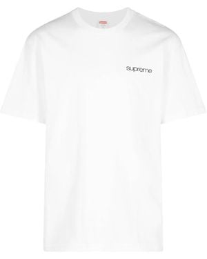 Supreme Logo-Print Cotton T-Shirt - White
