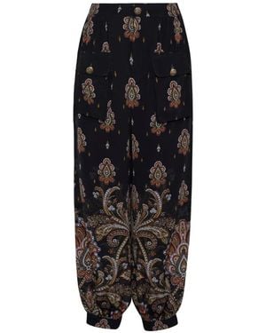 Cara Cara Pietro Paisley-Print Track Trousers - Black