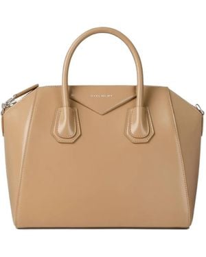 Givenchy Kleine Antigona Tasche Aus Leder - Natur