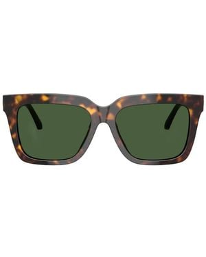 Versace Square-Frame Logo Sunglasses - Green