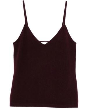 Bompard V-Neck Cashmere Tank Top - Purple