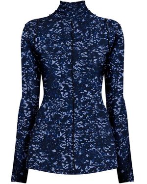 Proenza Schouler Floral-Print Top - Blue