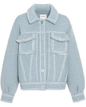 Barrie Contrast-Stitching Jacket - Blue