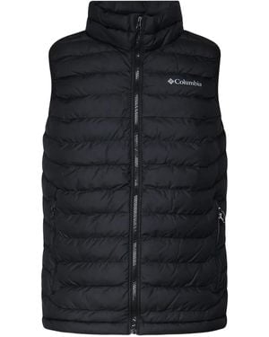 Columbia Chaleco Con Parche Del Logo - Negro