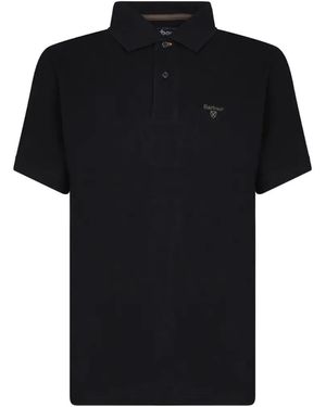 Barbour Logo-Embroidered Polo Shirt - Black