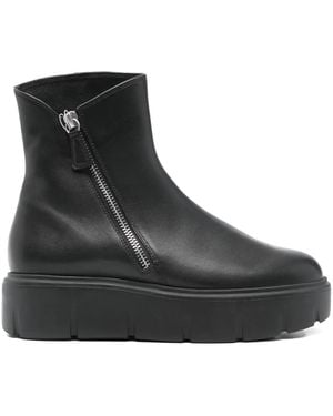 Högl Leather Combat Boots - Black
