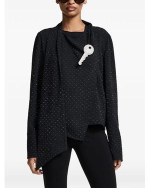 Essentiel Antwerp Blouse Asymétrique À Ornements Strassés - Black
