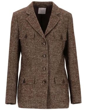 Latorre Patch-Pocket Single-Breasted Jacket - Brown