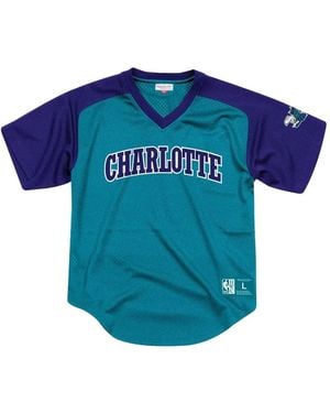 Mitchell & Ness Nba Final Seconds Charlotte Hornets V-Neck T-Shirt - Blue