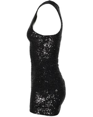 604SERVICE Sequin-Embellished Mini Dress - Black