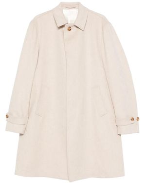 Lardini Virgin-Wool Coat - Natural