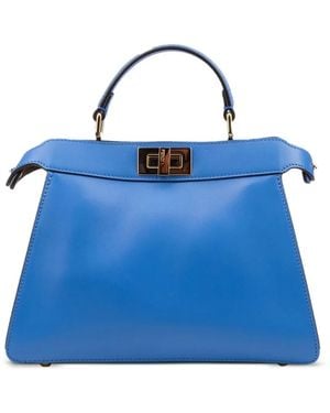 Fendi Small Peekaboo Iseeu Tote Bag - Blue