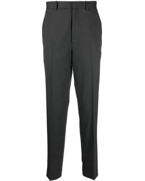 Theory Gabardine-Weave Tapered-Leg Trousers - Grey