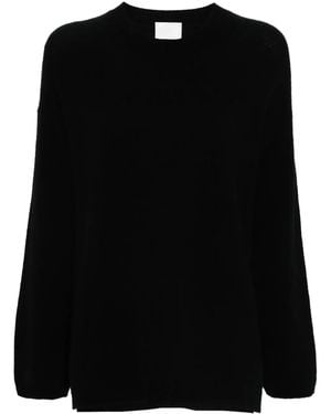 Allude Crew-Neck Cashmere Jumper - Black