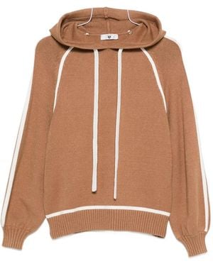 Twinset Contrast-trim sweater - Marrón