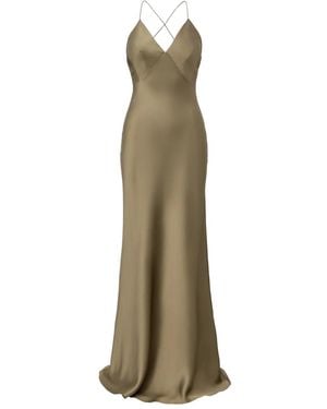 Il Volo Muse V-Neck Cross-Strap Dress - Natural