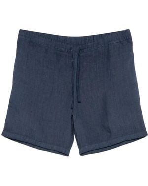 120% Lino Shorts aus Leinen - Blau