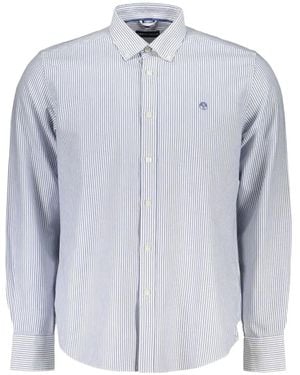 North Sails Striped Button-Down Shirt - Blue