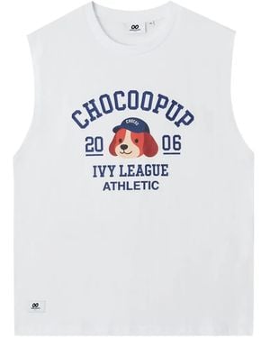 Chocoolate Sleeveless T-Shirt - White