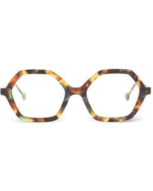 L.A. EYEWORKS Crumpet Brille Mit Geometrischem Gestell - Mettallic