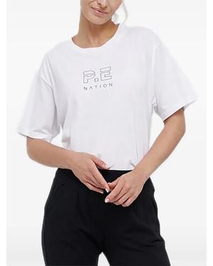 P.E Nation Logo-Print T-Shirt - White