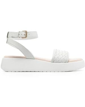 Bugatti 45Mm Kya Interwoven Leather Sandals - White