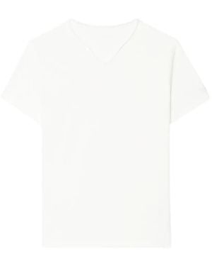 Zadig & Voltaire Monastir T-Shirt mit V-Ausschnitt - Weiß